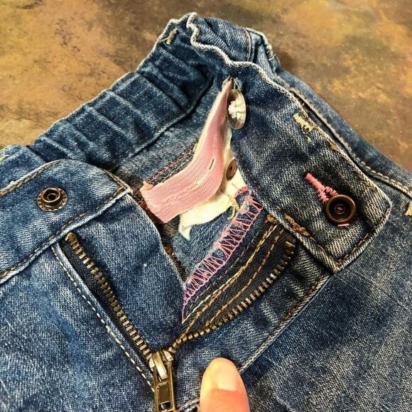 Girls Bundle 2 Pairs of Pants - Cheetah Pull-on Leggings, Snap with Elastic Wais - Picture 13 of 16